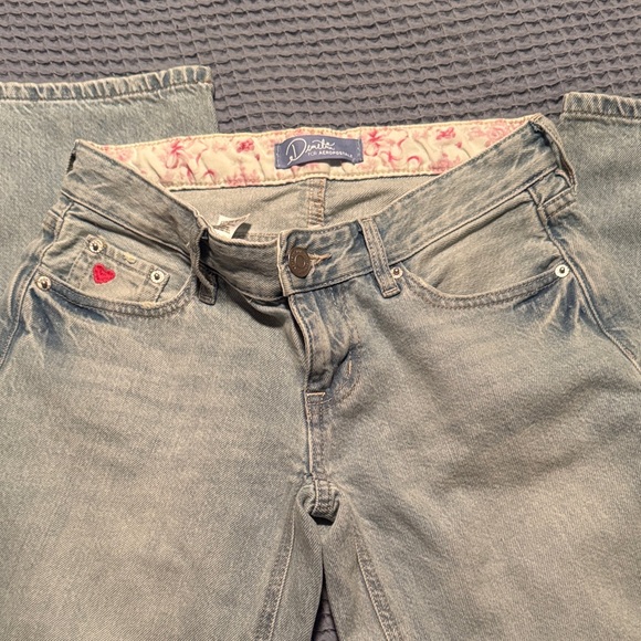 Aeropostale Demetria collab Faded Light Blue Wide-Leg Jeans - Picture 2 of 3